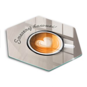 Szklana deska kuchenna z tekstem „Smacznej kawusi”40 468742 Szklana deska kuchenna z tekstem „Smacznej kawusi”40 468742