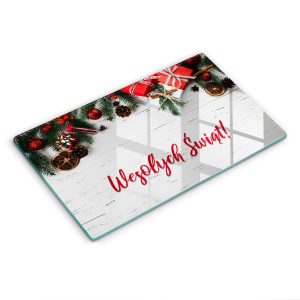 Szklana deska kuchenna z tekstem „Wesołych Świąt!” 30×52 468680 Szklana deska kuchenna z tekstem „Wesołych Świąt!” 30×52 468680