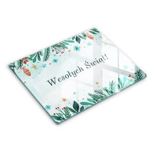 Szklana deska kuchenna z tekstem „Wesołych Świąt!” 40×52 468737 Szklana deska kuchenna z tekstem „Wesołych Świąt!” 40×52 468737