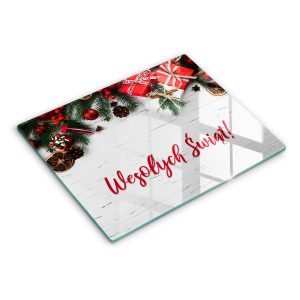 Szklana deska kuchenna z tekstem „Wesołych Świąt!” 40×52 468788 Szklana deska kuchenna z tekstem „Wesołych Świąt!” 40×52 468788