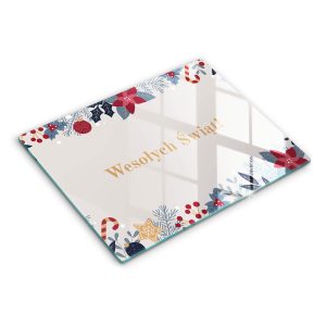 Szklana deska kuchenna z tekstem „Wesołych Świąt!” 40×52 468642 Szklana deska kuchenna z tekstem „Wesołych Świąt!” 40×52 468642