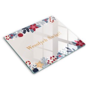 Szklana deska kuchenna z tekstem „Wesołych Świąt!” 60×52 468706 Szklana deska kuchenna z tekstem „Wesołych Świąt!” 60×52 468706