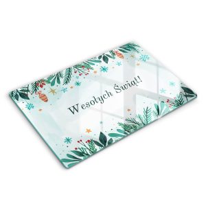 Szklana deska kuchenna z tekstem „Wesołych Świąt!” 80×52 468763 Szklana deska kuchenna z tekstem „Wesołych Świąt!” 80×52 468763