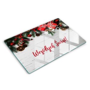 Szklana deska kuchenna z tekstem „Wesołych Świąt!” 80×52 468638 Szklana deska kuchenna z tekstem „Wesołych Świąt!” 80×52 468638
