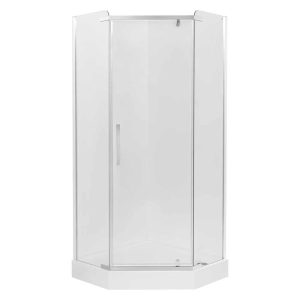 Szklana kabina prysznicowa 5 kątna chrom 80×80 195 cm 6mm 334308 Szklana kabina prysznicowa 5 kątna chrom 80×80 195 cm 6mm 334308