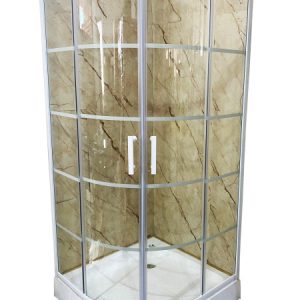 Szklana kabina prysznicowa biała LOFT w duże szprosy 80×80 210786 Szklana kabina prysznicowa biała LOFT w duże szprosy 80×80 210786