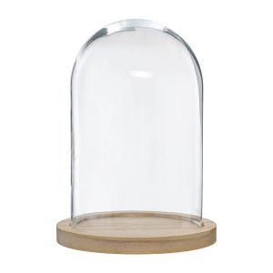 Szklana kopuła, Ø 18 cm, na drewnianej podstawie 217852 Szklana kopuła, Ø 18 cm, na drewnianej podstawie 217852