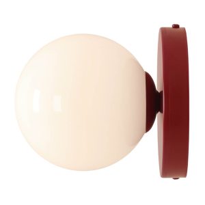 Szklana lampa ścienna BALL 1126C15_S Aldex okrągła biała 187280