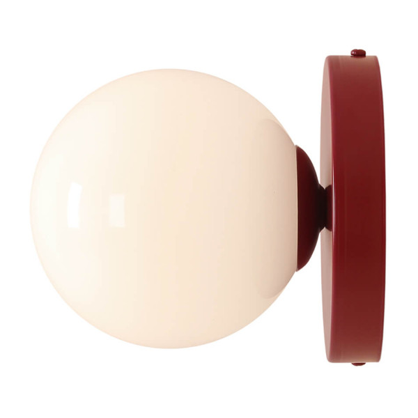 Szklana lampa ścienna BALL 1126C15_S Aldex okrągła biała 187280