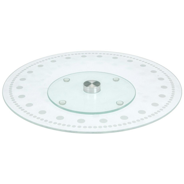 Szklana patera obrotowa 30 cm 384518