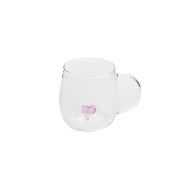 Szklanka CORAZON z sercem w środku i uchem 0,4 l HOMLA 943709