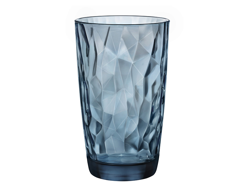 Szklanka Diamond Long Drink 470 ml niebieska 200239