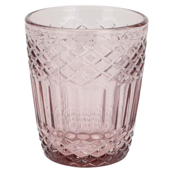 Szklanka do napojów 300 ml różowa z wzorem 1043724