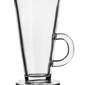 Szklanka na kawę latte z uchem przezroczysta 260 ml 466003 Szklanka na kawę latte z uchem przezroczysta 260 ml 466003