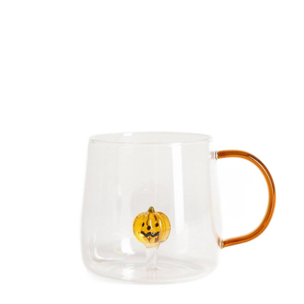 Szklanka PUMPKIN z uchem i dynią w środku 0,47 l HOMLA 922074