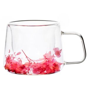 Szklanka z podwójnym dnem termiczna 180 ml z kwiatami filiżanka na kawę 944291 Szklanka z podwójnym dnem termiczna 180 ml z kwiatami filiżanka na kawę 944291