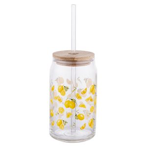 Szklanka ze słomką do napojów Citrini 450 ml 1030456 Szklanka ze słomką do napojów Citrini 450 ml 1030456