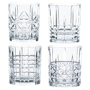 Szklanki do whisky Nachtmann 4 szt. 345 ml mix wzorów 40645 Szklanki do whisky Nachtmann 4 szt. 345 ml mix wzorów 40645