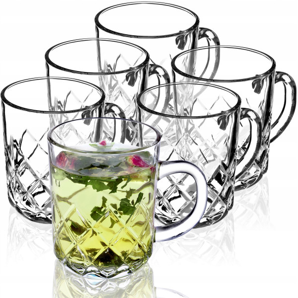 Szklanki Kubki z Uchem Do Herbaty Kawy 6szt 230 ml 107961