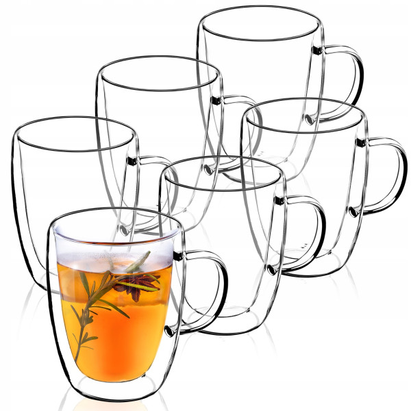 Szklanki Termiczne z Podwójną Ścianką 270 ml 6szt 107971