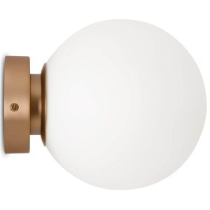 Szklany kinkiet Basic Form MOD321WL-01G2 kula złota biała 187298 Szklany kinkiet Basic Form MOD321WL-01G2 kula złota biała 187298