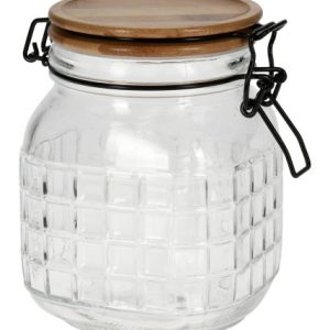 Szklany pojemnik kuchenny słoik 1100 ml z klipsem hermetyczny z pokrywą 1064192 Szklany pojemnik kuchenny słoik 1100 ml z klipsem hermetyczny z pokrywą 1064192