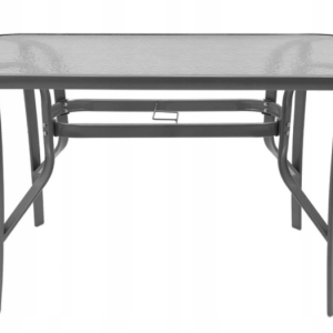 Szklany stół ogrodowy Majorka Trio 120x70x70 cm szary 6-osobowy 922020 Szklany stół ogrodowy Majorka Trio 120x70x70 cm szary 6-osobowy 922020