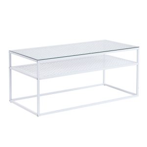 Szklany stolik kawowy prostokątny 100 cm nowoczesny stolik do salonu 819605 Szklany stolik kawowy prostokątny 100 cm nowoczesny stolik do salonu 819605