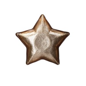 Szklany talerz w kształcie gwiazdki Neimieipensieri – Złoty, 16 cm 671829 Szklany talerz w kształcie gwiazdki Neimieipensieri – Złoty, 16 cm 671829