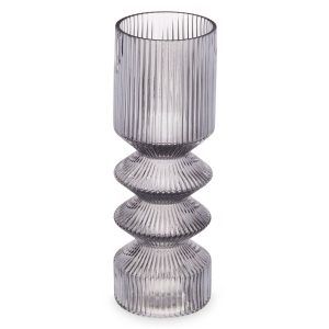 Szklany wazon tuba ryflowane szkło, 8 x 23 cm 248347 Szklany wazon tuba ryflowane szkło, 8 x 23 cm 248347