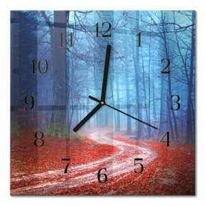 Szklany zegar 30×30 Ścieżka Leśna zegar ścienny 1041912 Szklany zegar 30×30 Ścieżka Leśna zegar ścienny 1041912