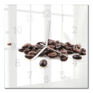 Szklany zegar 30×30 Ziarna Kawy dekoracyjny na ścianę 1040753 Szklany zegar 30×30 Ziarna Kawy dekoracyjny na ścianę 1040753