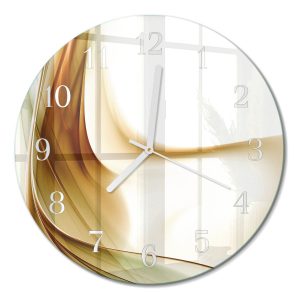 Szklany zegar fi30 Abstrakcja dekoracyjny na ścianę 1042165
