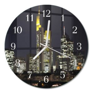 Szklany zegar fi30 Horyzont dekoracyjny na ścianę 1043861 Szklany zegar fi30 Horyzont dekoracyjny na ścianę 1043861