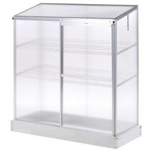 Szklarnia balkonowa LECCE Srebrny 59 cm 771275 Szklarnia balkonowa LECCE Srebrny 59 cm 771275