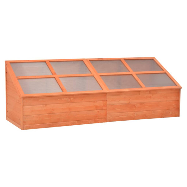 Szklarnia ogrodowa Brąz 180 x 57 x 62 cm Drewno vidaXL 267884