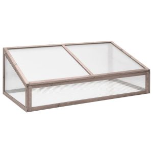 Szklarnia Szary Drewno vidaXL 493714 Szklarnia Szary Drewno vidaXL 493714