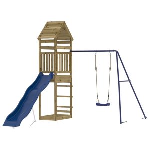 VidaXL ogrodowy plac zabaw Brąz Impregnowane drewno 471643 VidaXL ogrodowy plac zabaw Brąz Impregnowane drewno 471643