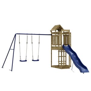 VidaXL ogrodowy plac zabaw Brąz Impregnowane drewno 471650 VidaXL ogrodowy plac zabaw Brąz Impregnowane drewno 471650