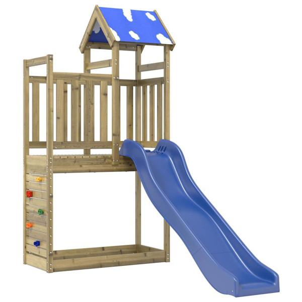 VidaXL ogrodowy plac zabaw Brąz Impregnowane drewno 471669