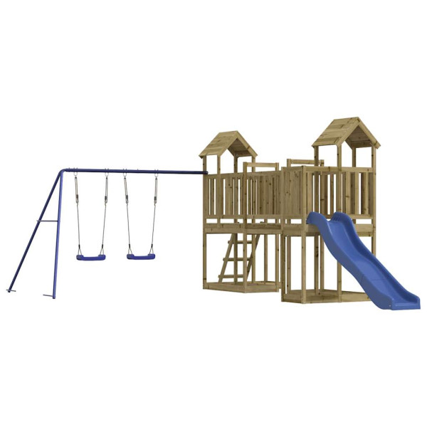 VidaXL ogrodowy plac zabaw Brąz Impregnowane drewno 471681