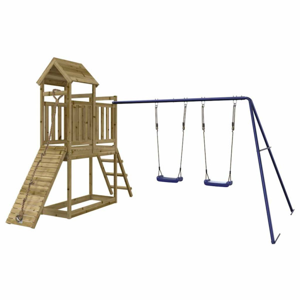 VidaXL ogrodowy plac zabaw Brąz Impregnowane drewno 471694
