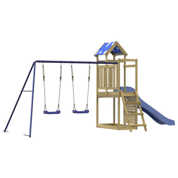 VidaXL ogrodowy plac zabaw Brąz Impregnowane drewno 471742