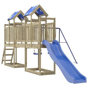 VidaXL ogrodowy plac zabaw Brąz Impregnowane drewno 471590 VidaXL ogrodowy plac zabaw Brąz Impregnowane drewno 471590