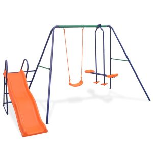 VidaXL Plac zabaw Pomarańczowy Z tworzywa sztucznego 471591 VidaXL Plac zabaw Pomarańczowy Z tworzywa sztucznego 471591