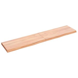 VidaXL Półka brązowa 140x30x(2-4) cm lakierowane 317494 VidaXL Półka brązowa 140x30x(2-4) cm lakierowane 317494