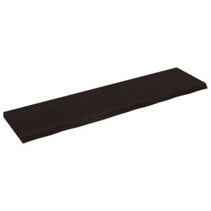 VidaXL Półka ciemnobrązowa 200x50x(2-6) cm 188968 VidaXL Półka ciemnobrązowa 200x50x(2-6) cm 188968