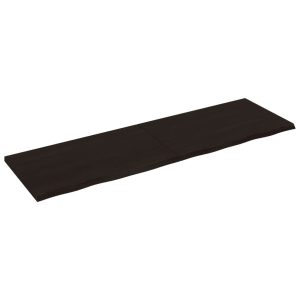 VidaXL Półka ciemnobrązowa 200x60x(2-4) cm 189048 VidaXL Półka ciemnobrązowa 200x60x(2-4) cm 189048