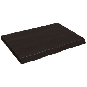VidaXL Półka ciemnobrązowa 80x60x(2-6) cm wykończone 317457 VidaXL Półka ciemnobrązowa 80x60x(2-6) cm wykończone 317457