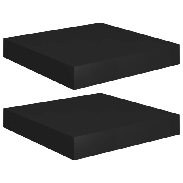 VidaXL Półka ścienna Czarny 23 x 23.5 x 3.8 cm MDF 188572